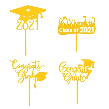 1-15 бр. Поздравления замъци Украса Happy 2021 Graduation Pull Flag Topper Confetti Балон For 2021 Grad Party Supplies