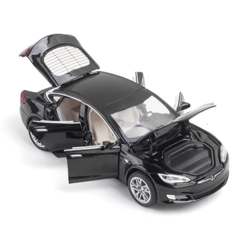 1:32 High Simulation S на Tesla Acoustooptic Die-Casting X90 Car Model 1/36 Alloy Pull Back Racing Vehicle са подбрани Детски играчки