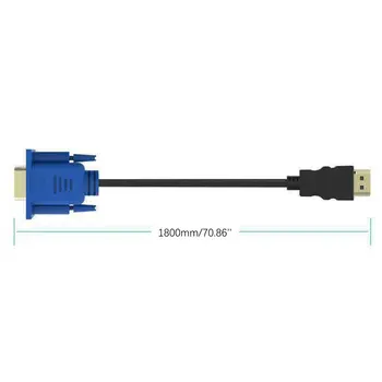 1.5 M/16FT Gold HDMI-съвместим Male to VGA Male 15 Pin Video Adapter Cable 1080P 6 ФУТА For TV DVD BOX