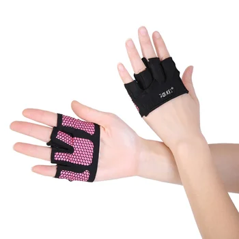 1 Чифт Противоскользящих високо съдържание на Силикон Тренировъчни ръкавици Мъжки и Дамски Спортни Ръкавици Бодибилдинг Упражнения Спортни Фитнес Ръкавици *