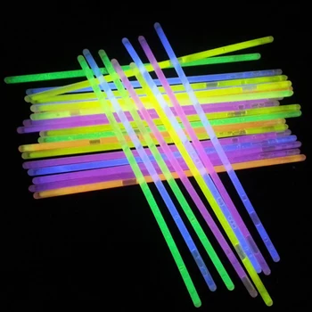 100 бр./компл. Glow Stick Fluorescence Light Glow Sticks Огърлица, Гривни Светещ Пръчка За Концерта KTV Event Birthday Party Prop