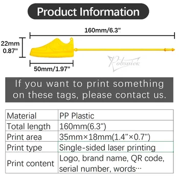 100 Обичай логото на бирках етикети AJ Бирках с устранимых бели пластични Телец публикува етикет етикет вида тагове за обувки на въздуха маратонки 160mm/6.3