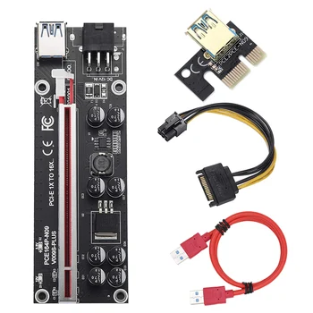 10шт 2021 VER009S Plus PCI-E PCIE Странично Card 009s PCI Express Adapter Molex 6Pin SATA to USB 3.0 Кабел 1X 16X Удължител