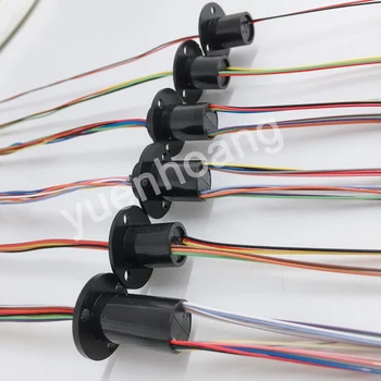 1pc Mini Conductive Slip Ring Dia. 12.5 mm with 2A Current 2/4/6/8/12/18CH Channels Rotary Joint Union Small Rotating Collector