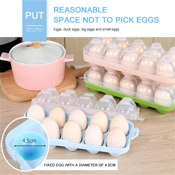1бр Kitchenware 10 Окото Прозрачен Яйце Хладилник Кутия За Съхранение на Открито Анти-сблъсък Пластмаса Яйце Скоростна Хранителната Контейнер