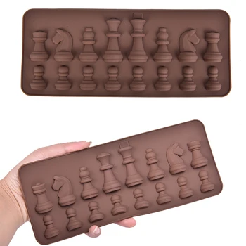 1БР Нови Силиконови Форми За Торта 3D Международни шах Торта Шоколад Захар занаят Плесен, Мухъл Устойчиви Инструменти за Многократна употреба Форма За Торта
