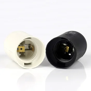 2 Цвят Винт E27 Alastic Socket Лампа Лампа Притежателя Лампи Аксесоари
