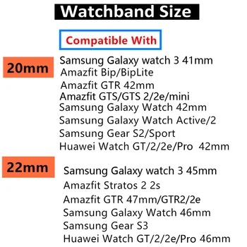 20/22 мм и каишка за Samsung Galaxy watch 46 мм/42 мм/Active 2 40 мм 44 мм smartwatch amazfit силикон гривна Huawei GT/2/2E/Pro каишка
