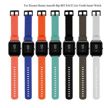 20 мм въжета за часа Huami Amazfit Bip Smart Watch Bluetooth GPS Спорт Гривна каишка Силикон каишка за Xiaomi AMazfit Bip
