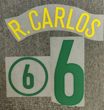 2004 Бразилия Nameset #9 Diqna #10 Ronaldinho #6 R. carlos #8 Tania Печат на Желязо В Патчах на Топлопреминаване
