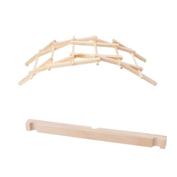 2018 New Da Vinci Bridge Pathfinders Wood Construction Model Комплекти Nature Color Бебе Детски Забавни Wooden Building Blocks Toy Set
