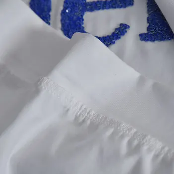 2020 Лято Нова Корейска Жена Личност Контрастен Цвят на Ръкавите С къс ръкав Тениска Плюс Размера на Свободна Тънка тениска Безплатна доставка
