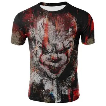 2020 нов филм на ужасите Chucky T-shirt 3D printing T-shirt Cool men and women all-match T-shirt casual streetwear clown T-shirt