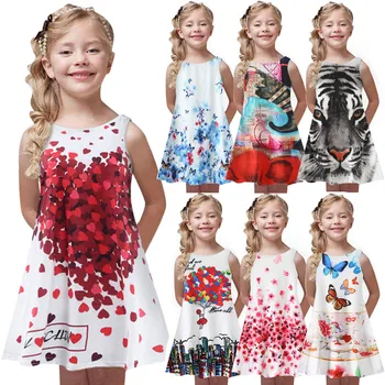2020 Рокля Лято Нова Мода Момче Момичета Рокля На Принцеса Деца Детски Печат На Партията Сладки Торбички На Едро Безплатна Доставка