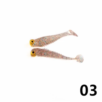 2020New 5PCS Luminous Fishing Soft Червей Bait50mm Изкуствен силикагел Мека Стръв Лещанка Стръв Воблер Шаран и Щука, Рибарски принадлежности