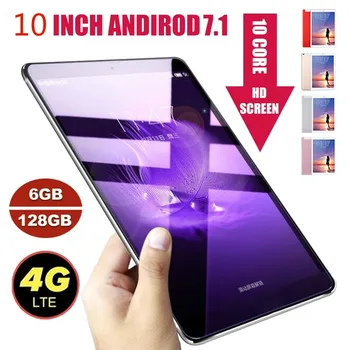 2021 Andriod 9.0 Ten Core 6G 10-Инчов Екран, Нов Оригинален Dual SIM 4G Телефон Tablet PC, Mic, WIFI 6G RAM+128G Tablet