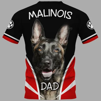 2021 лято нова 3D печатна тениска мъжка и дамска лятна ежедневни тениска с къси ръкави куче принт двойка модели