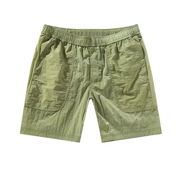 2021 Мъжки Къси Панталони Лятна Ежедневни Облекла Метална Найлон Свободни И Удобни Плажни Шорти