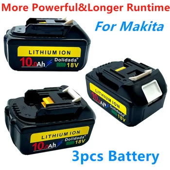 2021 нов bl1860 акумулаторна батерия 18v 10000 ма Makita Li ion 18v батерия bl1840 bl1850 bl1830 bl1860b LXT 400 + зарядно устройство