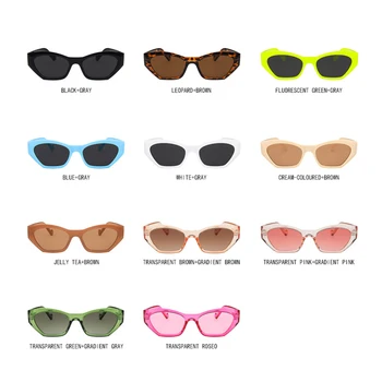 2021 нов котешко око слънчеви очила мода на Жените и Мъжете малка рамка дами слънцето g момичета Прозрачни Зелени очила очила рамка UV400