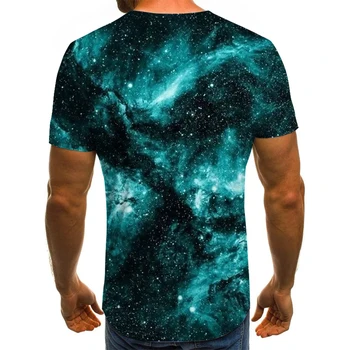 2021 нова мода мъжка тениска топ 3D печатни с къси ръкави лятна риза, с кръгло деколте модни градинска облекло