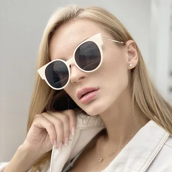 2021 нова мода слънчеви очила дами личност тенденция котешко око слънчеви очила дамски слънчеви очила в Европа и Америка