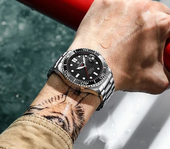2021 Нови Спортни мъжки механични Часовници LIGE Top Brand Luxury Automatic Watch Men 100 Waterproof Date Clock Man Diving Ръчен Часовник