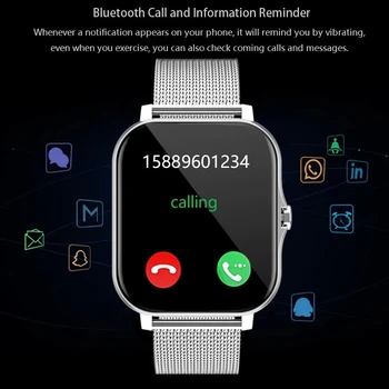 2021 Нови Умни Часовници За жени За мъже Bluetooth Покана Фитнес Тракер Laidies Smartwatch Heart Rate Sleep 