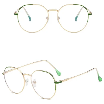 2021 Унисекс Кръгли Очила за късогледство, за Мъже, Жени Ретро Метална Дограма за Очила Против Синя Светлина Недалновидни очила Очила -1.0 ~-6.0