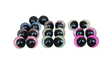 20pcs--Y10--25mm TOY СМЕШНИ ОЧИ glitter 3D toy With eyes шайба for woolen сам plush кукла color option