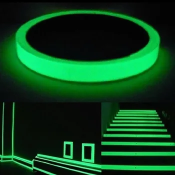 300 СМ Светещ Лента Самозалепваща Glow In The Dark Safety Stage Sticker Glow Tape Sticker Home Decor