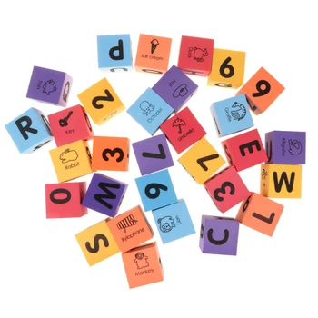 30Pcs Letter Building Block EVA Foam for Ealy Number Alphabet Cognition Toys