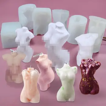3D Body Свещ Мухъл Силиконова Восъчна Форма на Мъжки И Женски Дизайн на Art Fragrance Свещ Making Сапун Chocolate Cake Decorating