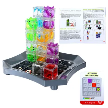 3D Path-Building Blocks Gravity Maze STEM Toy For Kids Brain Game Logic Game With 60 Challenges Marble Run Age 8 Up