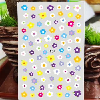 3D Нокти Sticker Етикети Самозалепващи Стикери за Нокти Color Flowers Small Floral Sticker for Manicure Nail Art Decoration