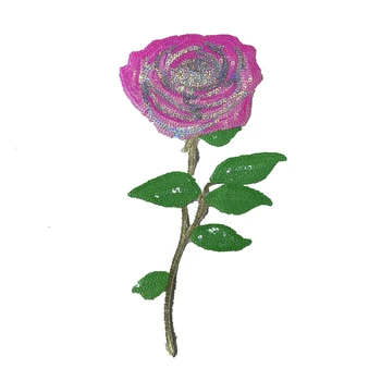 3D Розата е Цветето на Кръпка Пайети Кръпка Ютия на Петна дъга За Шиене На Дрехи, Бродирани Апликации Занаяти Етикети