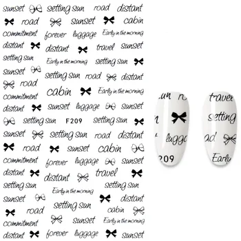 3D Стикери за Нокти Cool Английски Писмо стикери за нокти Фолио Любов Сърцето Дизайн на Ноктите, Аксесоари, Мода Маникюр Етикети
