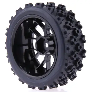 4бр Star Pattern Rubber Гума 1:10 RC Rally Car Tires RC On Road Car Tires for 1/10 Universal Car Tamiya RC Rock Crawler Parts