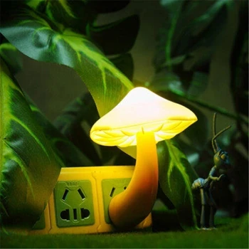 5 Color Сладко Mushroom Sense Контрол LED Light Wall Home Фантастично Осветление лека нощ