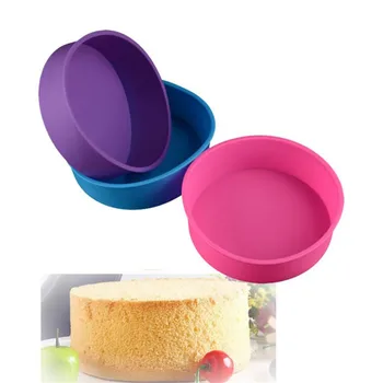 8 инчов Силикон Торта с Кръгла Форма Мухъл Кухня Форма За Печене САМ Десерти Печене на Мухъл Мус Торта Формата на тава за Печене Тава за Инструменти