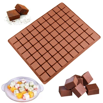 80 кухини Квадратна силиконова форма за шоколад, сирене торти мус лед украса на форми сладкарски изделия фондан форма за печене инструменти