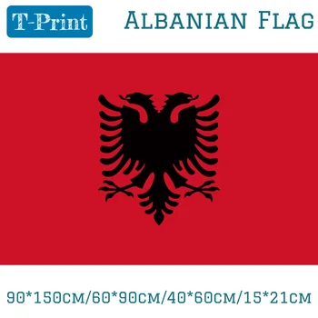 90*150cm/60*90cm/40*60cm/30x45cm/15*21cm Албански флаг 3ftx5ft Полиестер Флаг за световното Първенство Национален Ден на Олимпийските игри