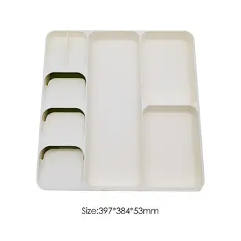 ABS Практична Кутия За Прибори Бял Органайзер Тава Лъжица Разделение на Прибори за Тапицерия Кутия За Съхранение на Кухненски Аксесоари