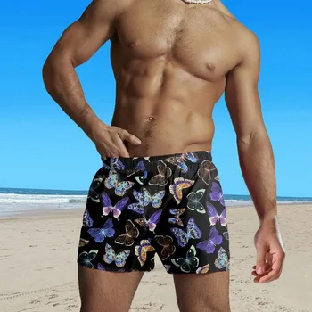 Adisputent Летен Стил 2021 Нови Мъжки Къси Панталони Плаж Къса Дишащи Бързо Съхнещи Свободни Ежедневни Хавай Печат Шорти Човек Плюс Размер