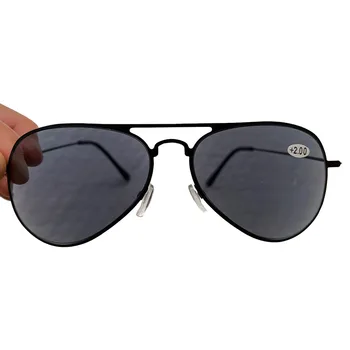 Ahora Pilot Sun Очила За Четене Сплав Мъжете Риболов, Слънчеви Очила Пресбиопия Очила Бизнес Далекогледство Очила+1.0+1.5+2.0...+4,0