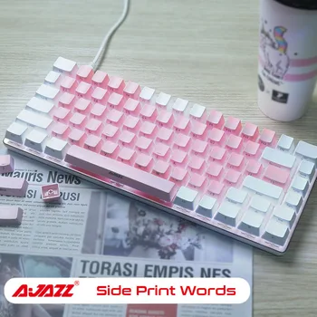 AJAZZ Pink Mechanical Keyboard Red Geen Black Switch for Gaming Typing 82Keys Mini USB Клавиатура за преносим КОМПЮТЪР с подсветка