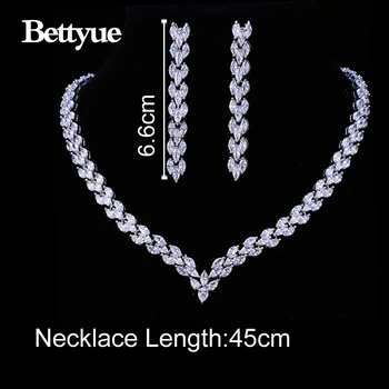 Bettyue Brand Charm Fashion Highquality Cubic Circon Two Colors Europe And America Style Wedding Jewelry Sets For Woman Gifts
