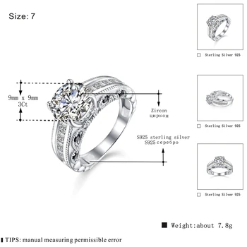 BLACK AWN 2021 New Истински 925 Sterling Silver Jewelry Годежни Пръстени за жени, Подарък C322