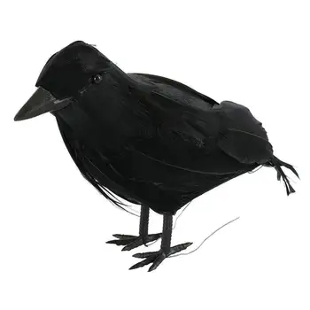 Black Lifesize Simulation Raven Movie Prop Лъжливи Crow Hunting Decor Светия Festival Wholesale Bird Доставки Хелоуин Лъжливи L4D1