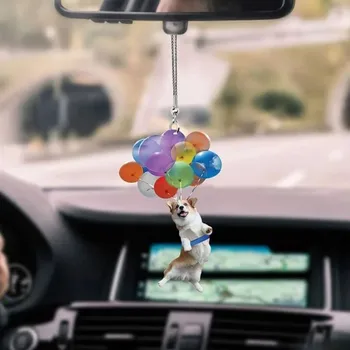 Car Decor Сладко Куче Car Hanging Ornament with Colorful -Балон Hanging Ornament Decors HOT Car Pendant Hanging Car Accessories